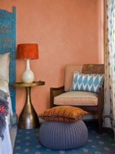 Eclectic Bedroom In Fiery Orange