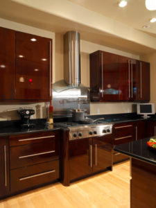 High Gloss Cabinets In Dark Colors