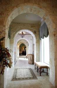 Stone Arches In Mediterranean Hall