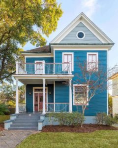 Ocean Blue Home Exterior Color