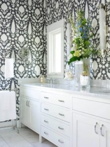 Chenonceau Pattern Bathroom Wallpaper