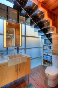Guest Bathroom Design Under Stairs