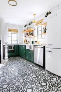 Patterned Tiles on Kitchen Floors