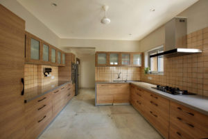 Wood Cabinetry In Modular Kitchen
